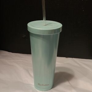TIM HORTONS 24oz Stainless Steel Straw Tumbler - Iridescent Mint 2024